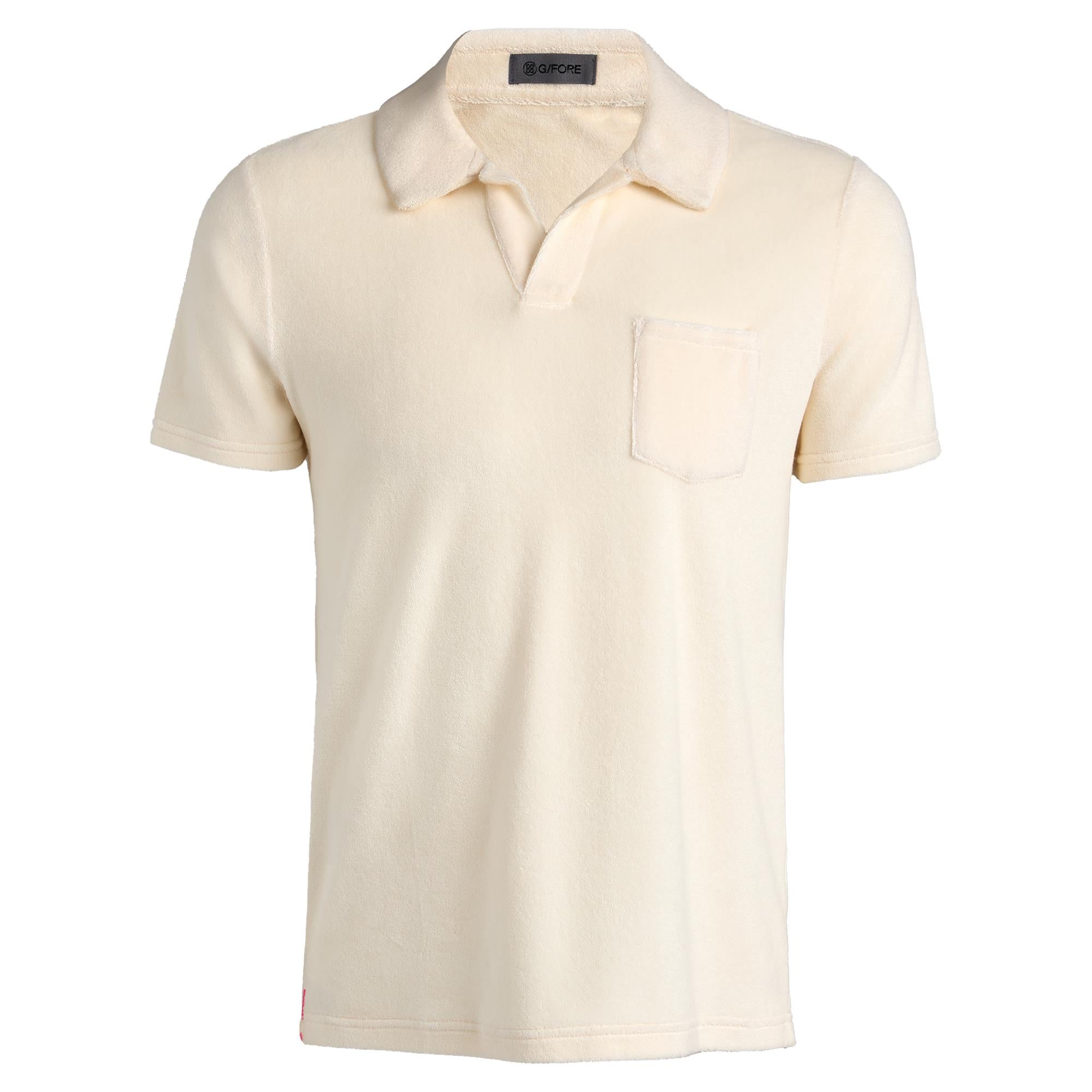 G/FORE Limited Edition French Terry Mens Polo Chalk White